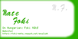 mate foki business card