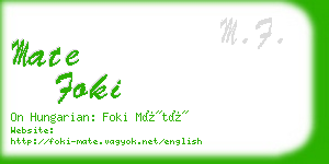 mate foki business card